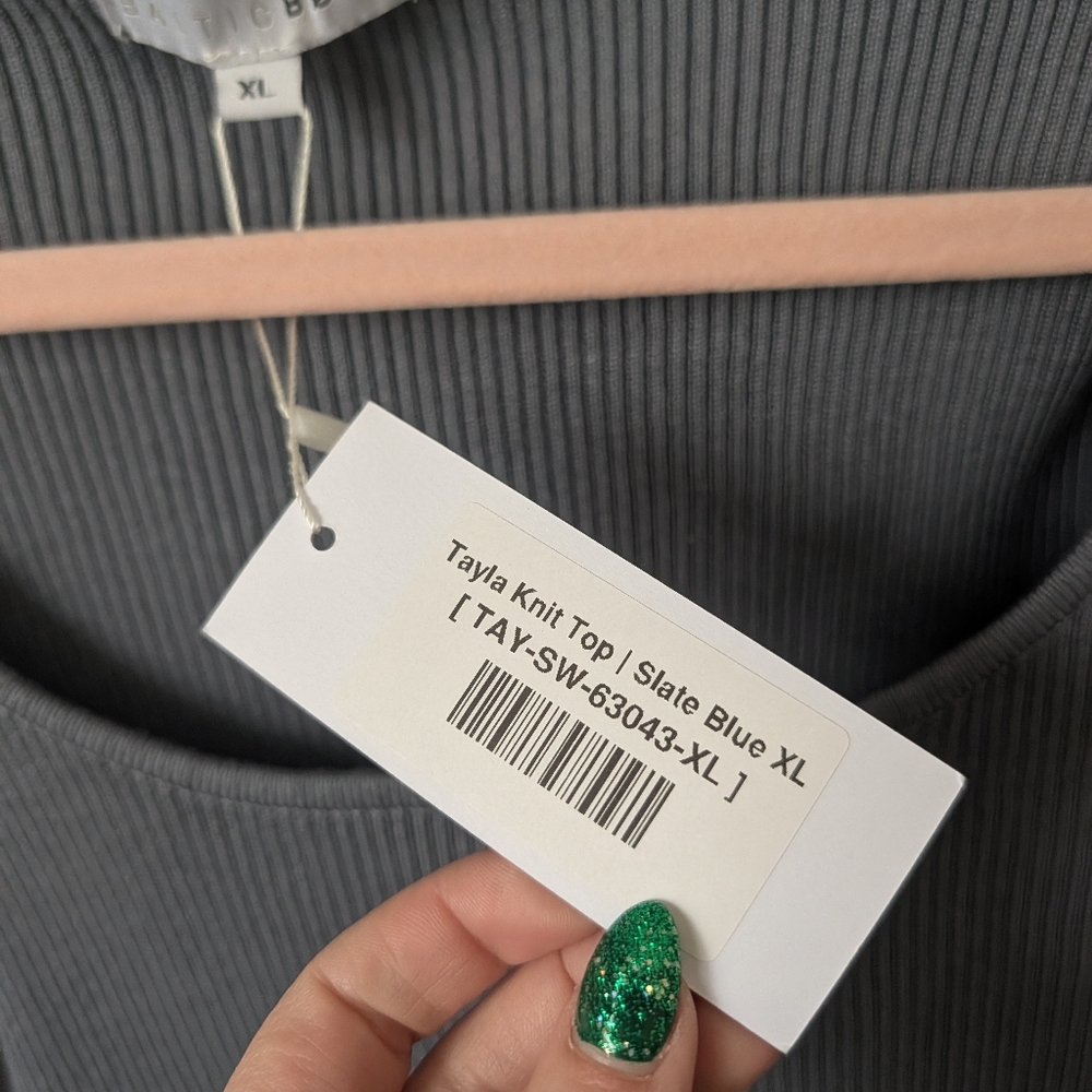 Baltic Born Slate Blue Tayla Knit Top Size XL New - Picture 5 of 6